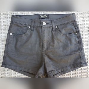 Brandy Melville John Galt shorts black waxed matte high rise Small 26